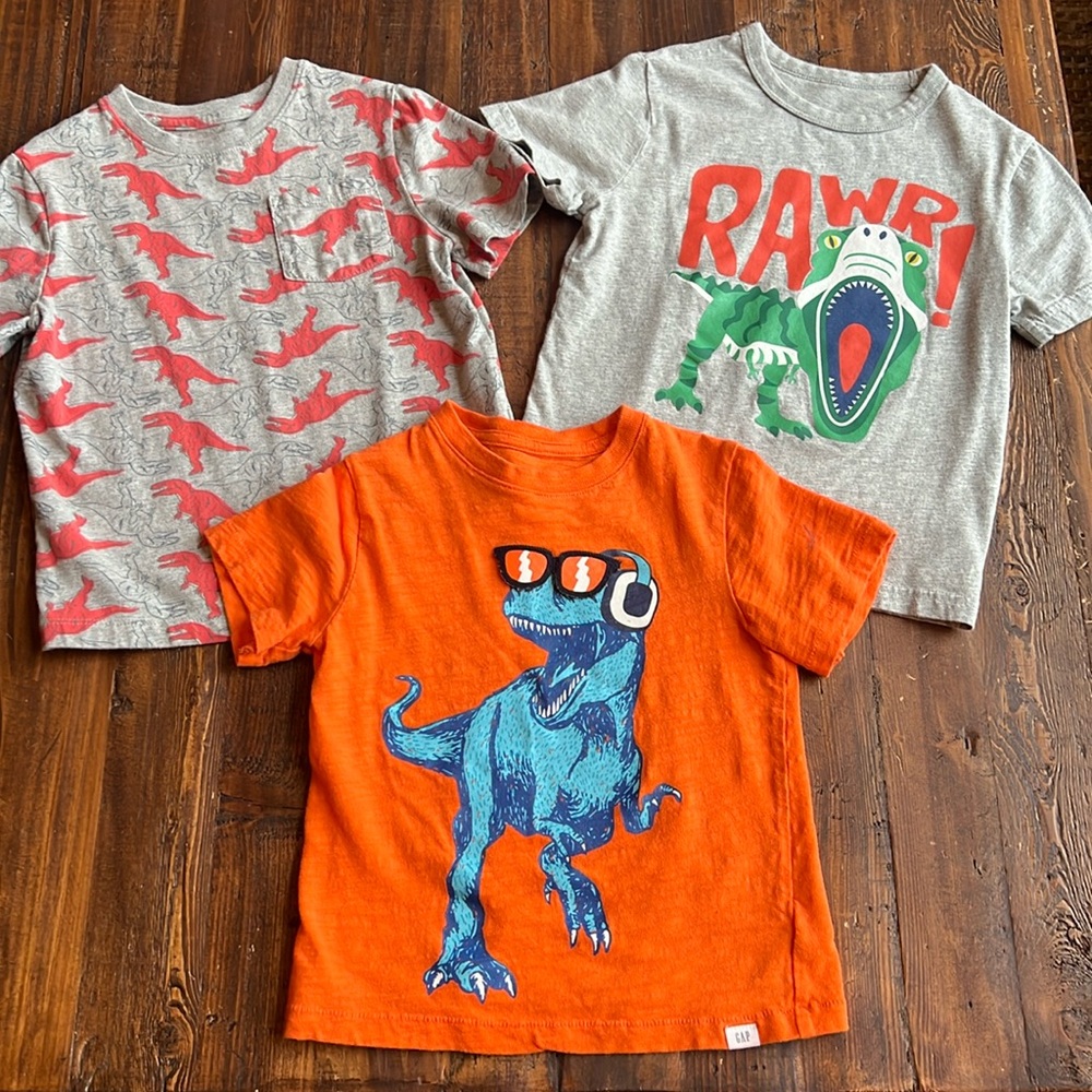 Baby Gap Boys 5T Dinosaur Short Sleeve T Shirts
